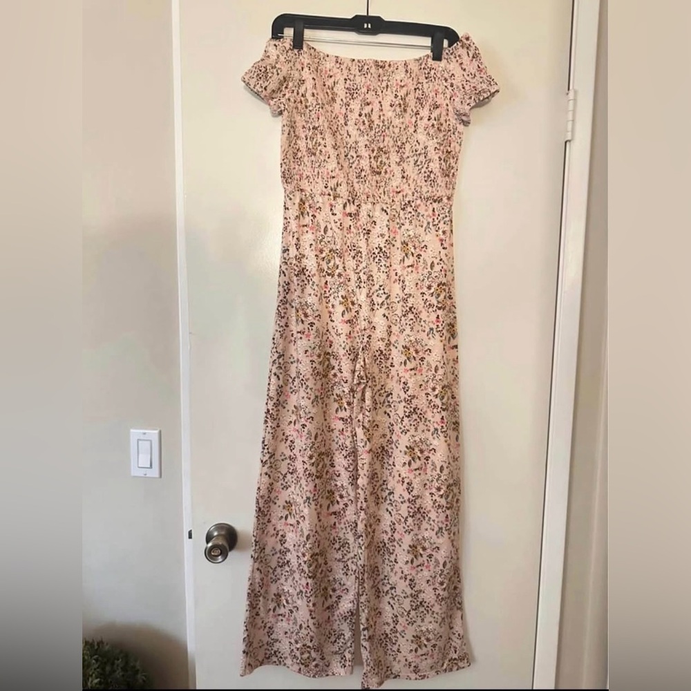 art class Blush Floral One-Shoulder Jumpsuit